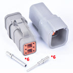 6 Pin DTM connector DTM06-6S Male or Female Auto Waterproof Connector Automotive Sealed Plug DTM04-6P For Deutsch