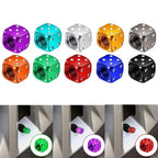 4Pcs/Set Plastic Wheel Stem Tyre Air Valve Dustproof Cap Gold Dice Tire Tyre Valve Caps Bike Auto Truck Tire Valve Dust Cap Amag