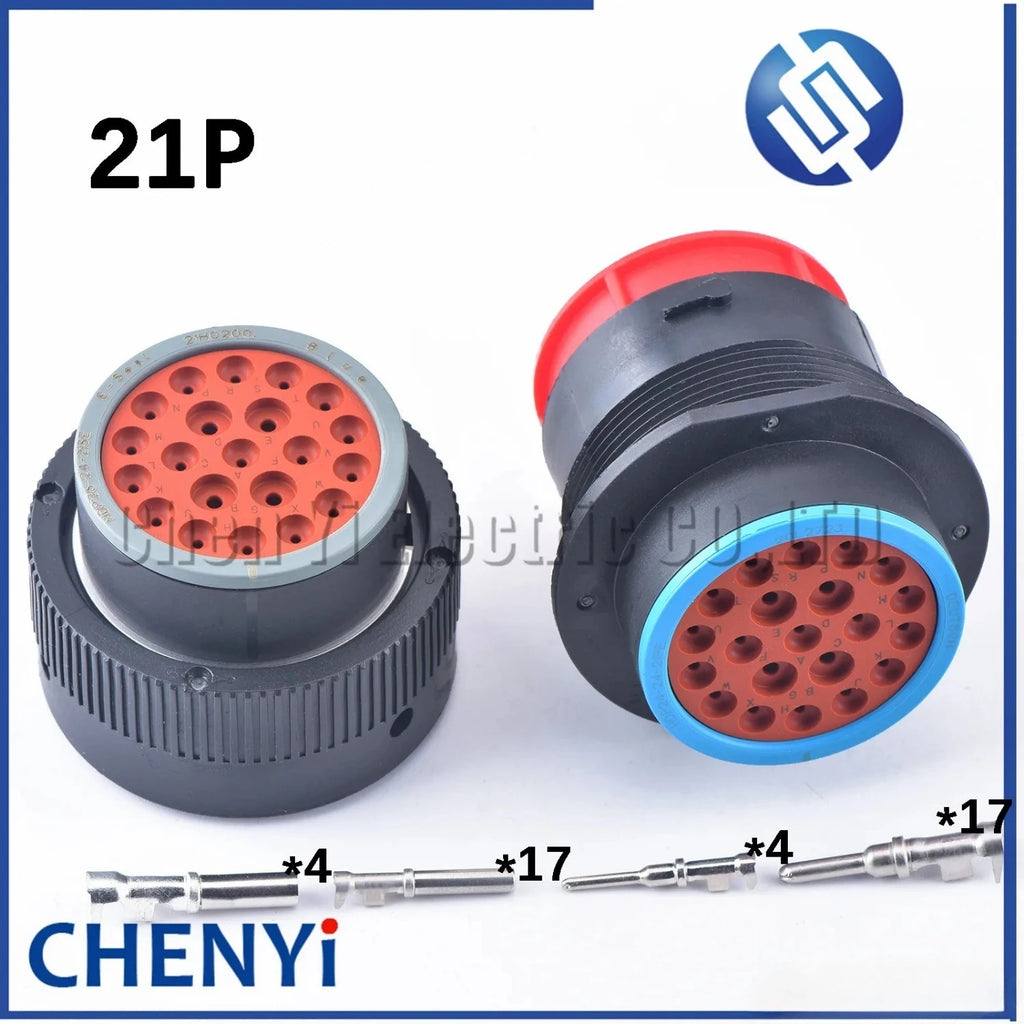 21 Pins connector Cavities HDP26-24-21SE HDP24-24-21PE automotive waterproof plug With Pins For Deutsch HDP series
