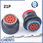 21 Pins connector Cavities HDP26-24-21SE HDP24-24-21PE automotive waterproof plug With Pins For Deutsch HDP series