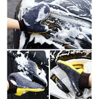 Car Washing Gloves Double Sided Coral Fleece Thickened Super Absorbent Car Wiping Gloves Cleaning Tools Amagi