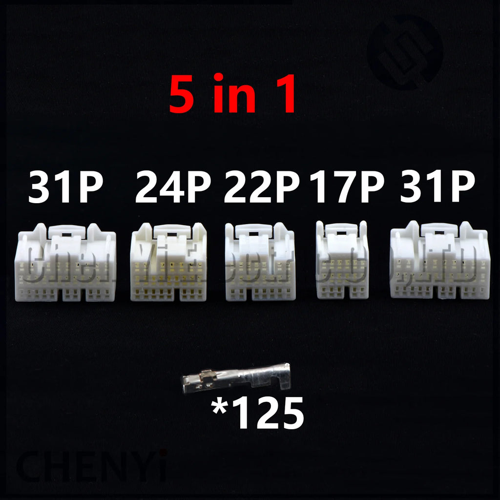 17P/22P/24P/31P/125 Pin PCB Mount Header Connector ECU plug Socket 1318612-1 With  pins For Honda K20 K24 Toyota Nissan