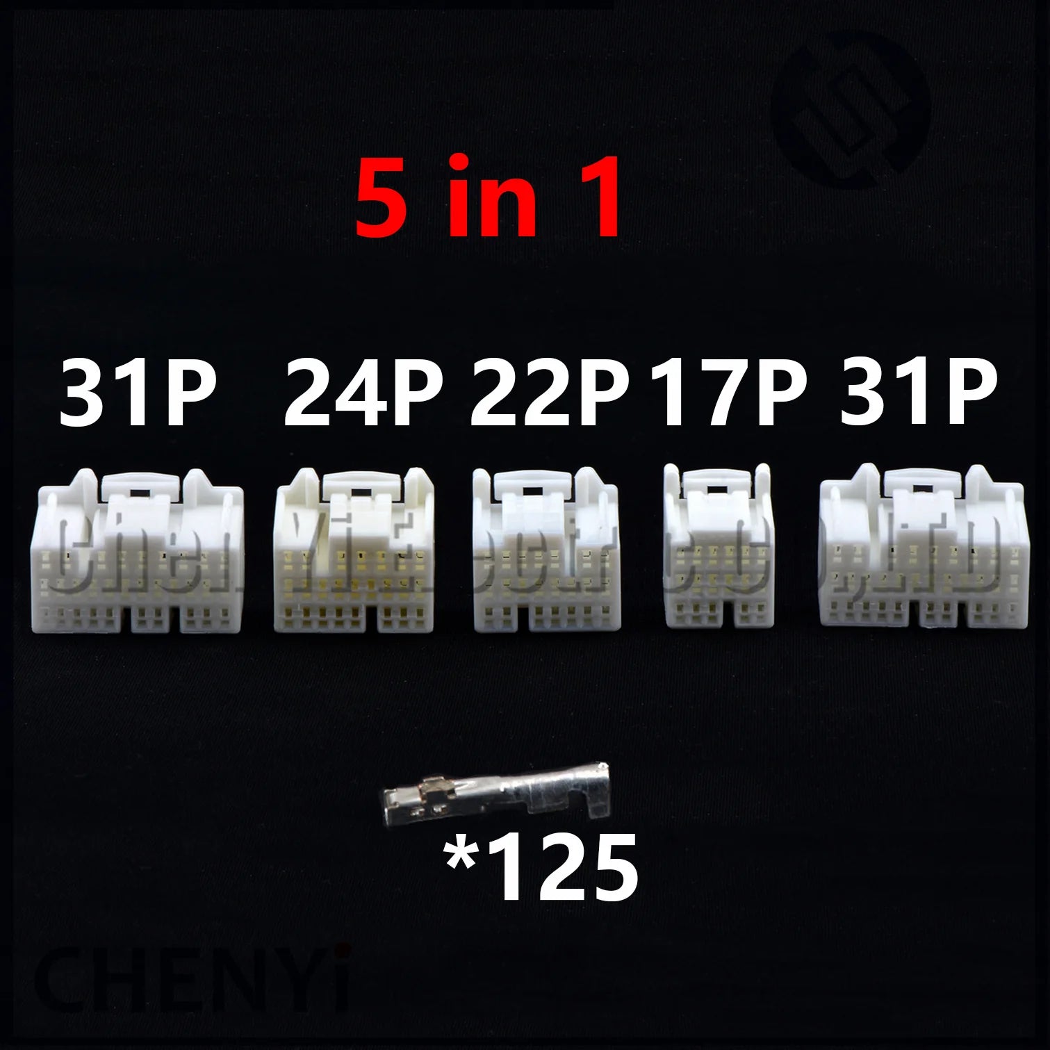 17P/22P/24P/31P/125 Pin PCB Mount Header Connector ECU plug Socket 1318612-1 With  pins For Honda K20 K24 Toyota Nissan