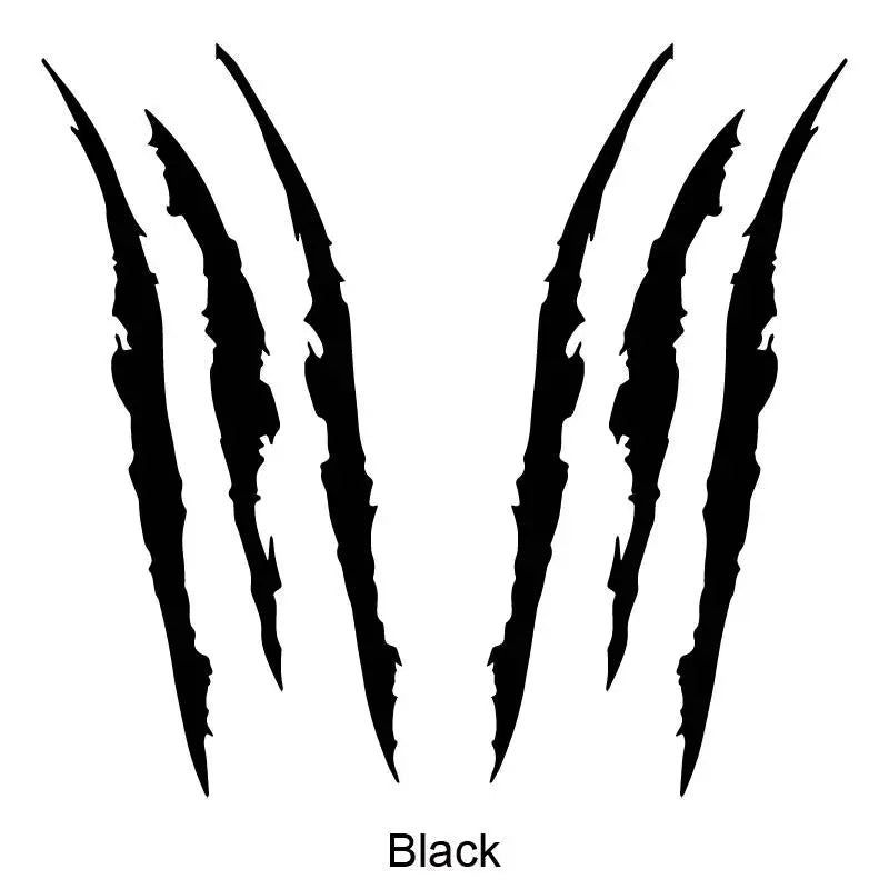 New 1pcs Claw Marks Headlight Decal Car Sticker Monster Claw Marks Car Headlight Stripes Scratch Vinyl Decal Universal For Most