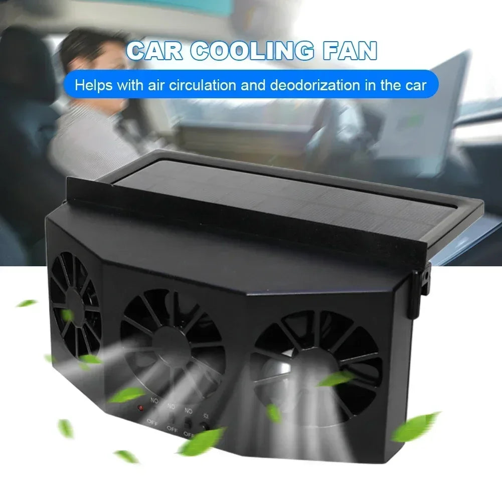 Car Ventilator 3 Cooler Fans Solar-powered Cooling Vent Exhaust Portable Safe Auto Fan Amd Usb Accessories Amagi