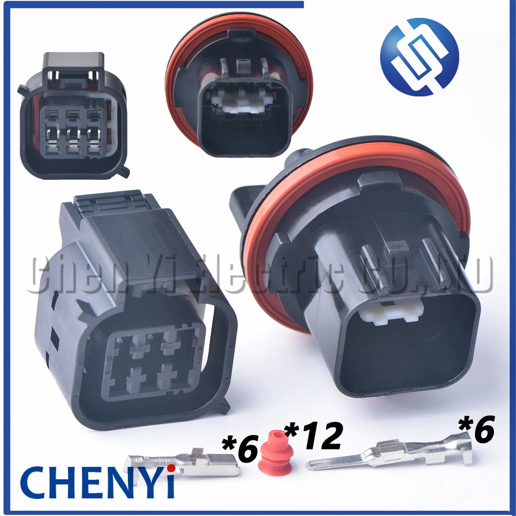 6 Pin Automobile Headlight Wiring Harness Waterproof plug connector MG643866-5 For Hyundai Freddy ix35 Rena Santa Fe