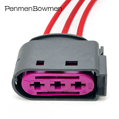 1 Set 3 Pin Car Battery Box Electrical Cable Connectors Waterproof Female Wire Harness Plug For Bora Golf Jetta 1J0937773