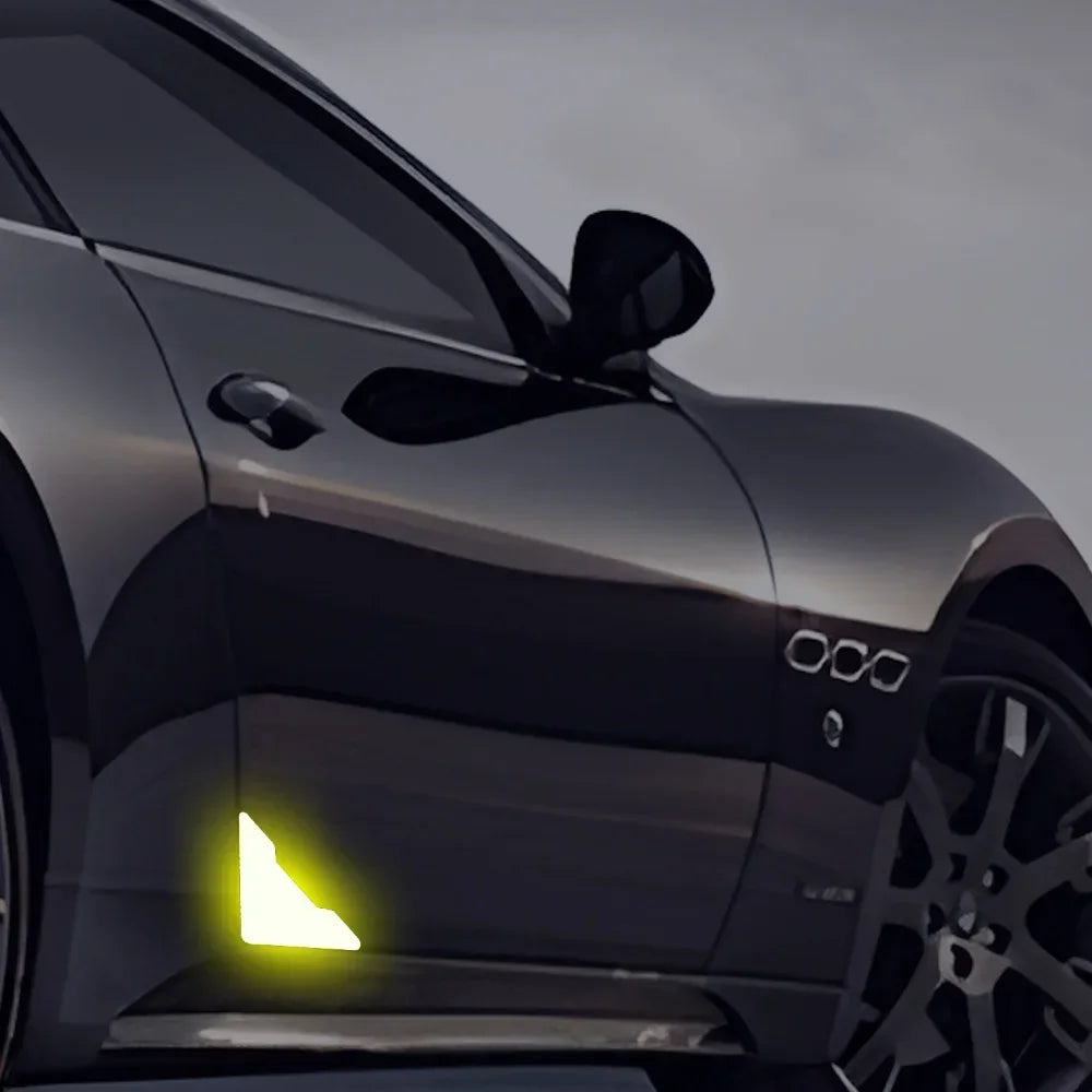 Reflective Car Door Corner Protector Stickers High Visibility Night Glow Safety Warning Anti Collision Decals for Auto Bumper