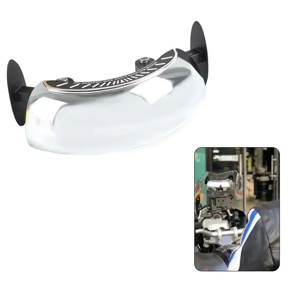 180° NO Blind Spot Motorcycle Windshield Wide Angle Mirror Parabolic Mirror HD Rearview Mirror Stickable Tools Part Clear Amagi