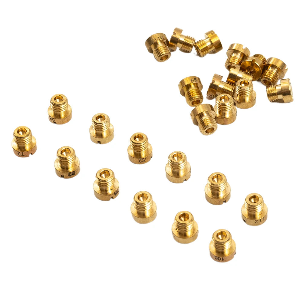 25pcs Carburetor Main Jet 55-115 M6 For Dellorto & For Mikuni 6mm Thread Carburetors Injector Nozzle Main Jet Set