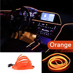 1M/3M/5M USB LED Ambient Light For Car LED Panel Dashboard Neon Strip Interior Decorations Atmosphere EL Light Line Tube With
