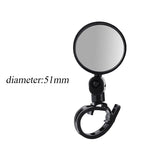 Bicycle Round Auxiliary Mirrors 360 Degree Adjustable Wide Angle Rearview Mirror Handlebar Mount Bike Convex Mirror S/L Amagi