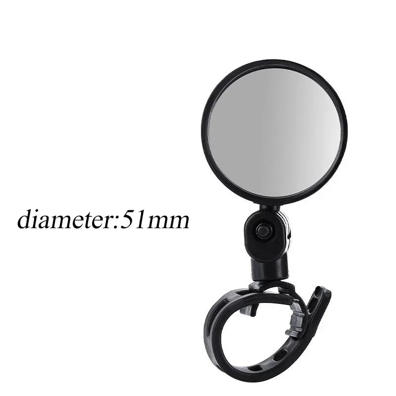 Bicycle Round Auxiliary Mirrors 360 Degree Adjustable Wide Angle Rearview Mirror Handlebar Mount Bike Convex Mirror S/L Amagi