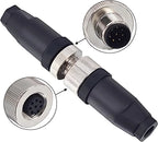 5/20 PCS M12 12mm Connector Aviation Panel Back/Front Mount Flange Socket Sensor Connector IP67 Waterproof Straight/Right Angle