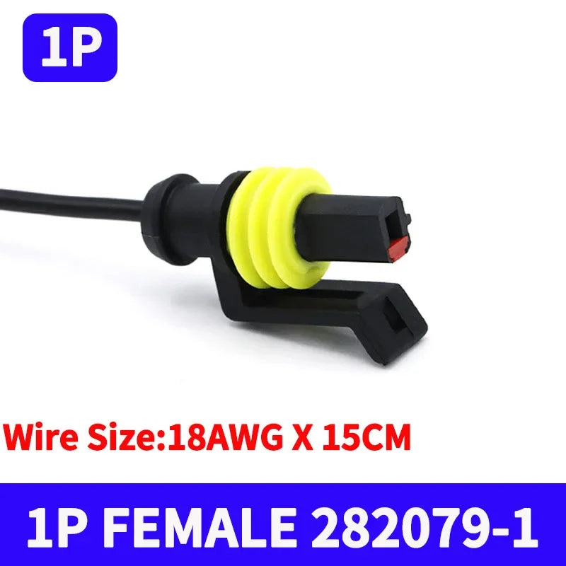 5/20/100Sets AMP Type 1.5 Series Automotive Waterproof Connector Plug Socket HID Male&Female 15CM Wire Harness 1P/2P/3P/4P/5P/6P