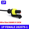 5/20/100Sets AMP Type 1.5 Series Automotive Waterproof Connector Plug Socket HID Male&Female 15CM Wire Harness 1P/2P/3P/4P/5P/6P