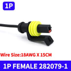 5/20/100Sets AMP Type 1.5 Series Automotive Waterproof Connector Plug Socket HID Male&Female 15CM Wire Harness 1P/2P/3P/4P/5P/6P