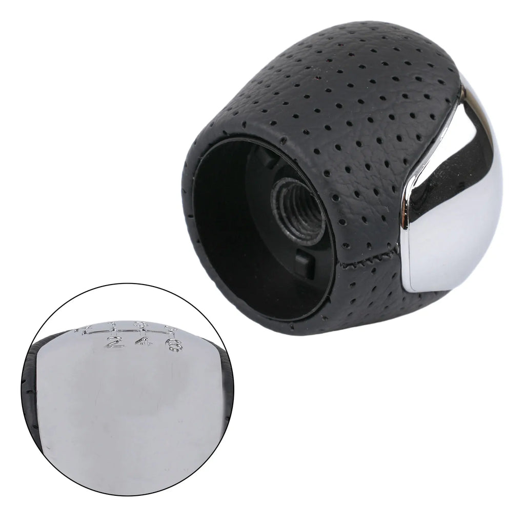 Perforated Leather Gear Knob Chrome 6-Speed For Hyundai I30 IX35 Car Gear Shift Knob Lever Shifter Stick Handball