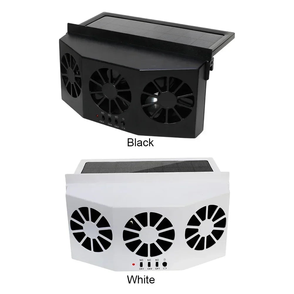 Car Exhaust Fan USB Rechargeable/solar Air Circulation Cooling Heat Dissipation High Wind Power 2/3 Head Ventilation Fan Amagi