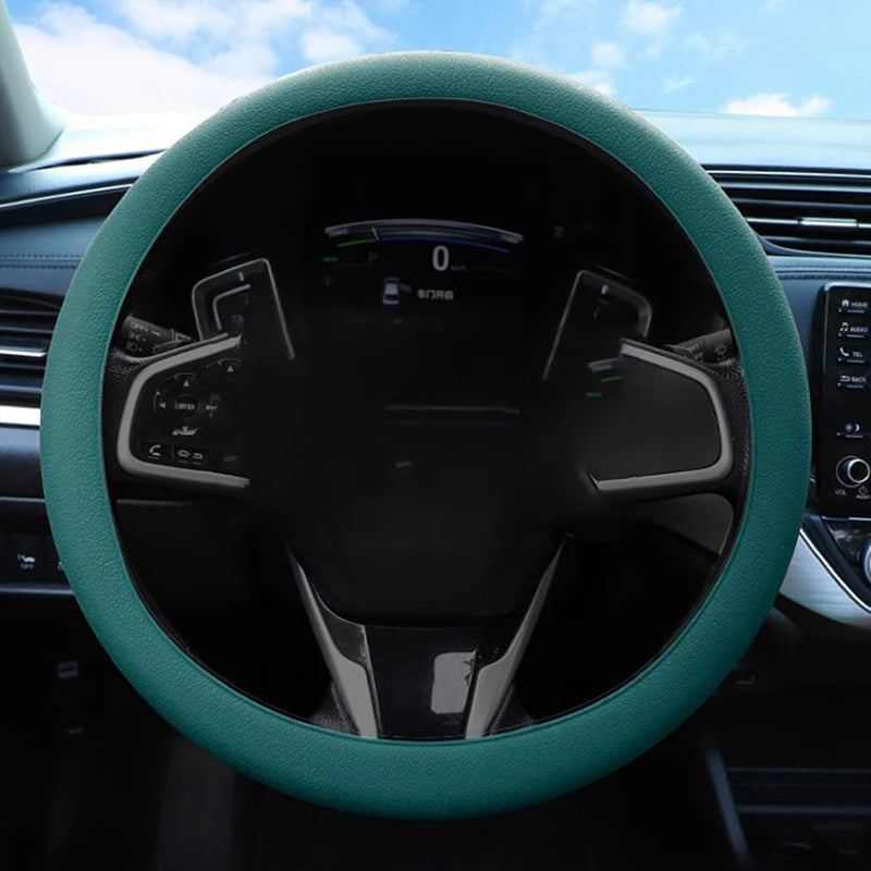 Car Universal Silicone Steering Wheel Cover Elastic Glove Cover Texture Soft Multi Color Auto Decoration DIY Accessories