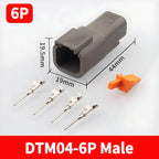 5/20/100 Sets 2-12 Pin Way Deutsch DTM Series Connector 2P 3P 4P 6P 8P 12P Male Female Docking Harness Plug DTM04-2P DTM06-2S