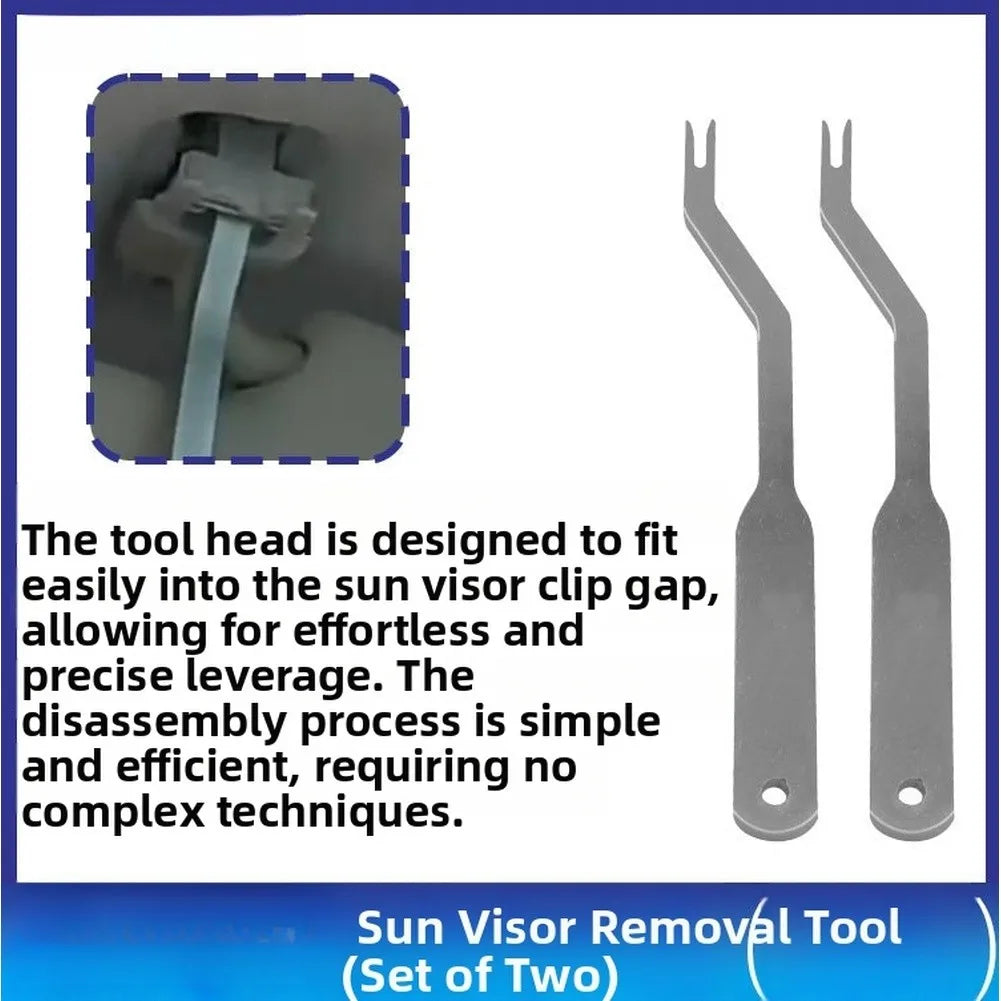 1 PCS  Sun Visor Removal  Tool Stainless Steel Sunshade  Clip Pry Bar For Car Interior Car Roof  Handle Removal Tools