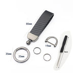 Car Sleek Carbon Fiber Style Keychain - 360° Rotatable, Universal Fit with Anti-Lost D-Ring, Durable for Men & Women Amagi