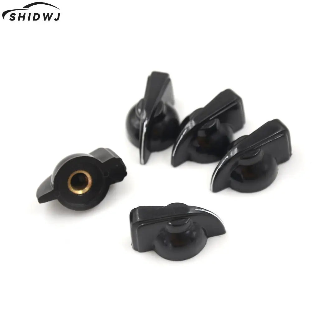 5Pcs 6mm Useful Shaft Hole Dia Bakelite Potentiometer Pot Pointer Knobs Caps