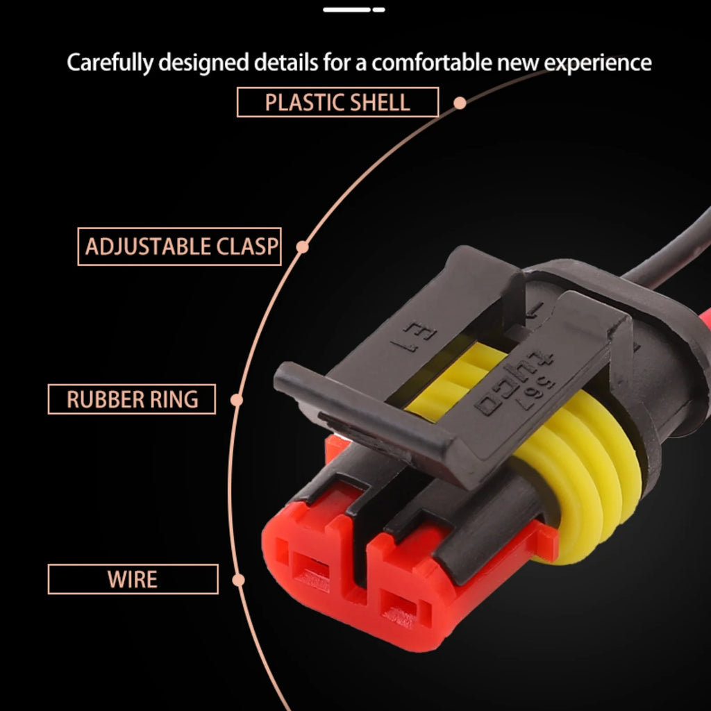 AMP 2 PIN Waterproof 1.8mm Female Male Tyco Super Electrical Automotive Connector Plug Wiring Harness For Car 282104-1 282080-1