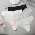 Transparent Thong Panties Women Ultra-thin Sense Sexy Female Seamless Low-waist Solid Color G-string Quick Drying Underwear amag