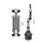 Magnetic Cup Holder Phone Mount for Car - Universal Phone Holder Stand, One-Hand Operation, Hands-Free Car Mount Holder Amagi
