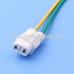 2 PIN AC Assembly White Car 2mm Male Female Waterproof Connector Automobile Foglight Electric Wiring Socket