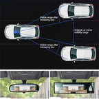 Car Snap-on HD Large Field of View Anti-fog Rear-view Mirror Universal Anti-glare Wide-angle Mirror White Car Accessories Amagi