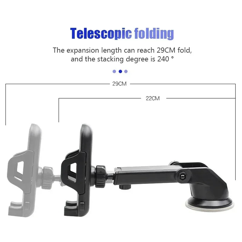 For iPhone 15 14 13, Gravity Suction Cup Dashboard Car Phone Holder, Car Mobile Support Smartphone Mount amagi