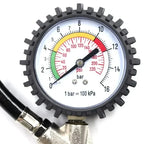 220PSI Multifunctional Tire Air Pressure Monitoring Gauge Tester for Car Motorcycle Air Compressor Dial Meter Inflator Amagi
