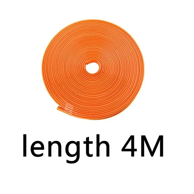 4M / 8M Car Grilles Decoration Strips Auto Wheel Protector Car-styling Accessories Wheel Sticker Tire Rim Strip Chrome Tape Good