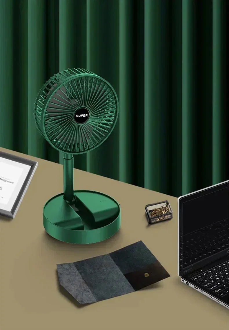 Desktop Fan Charging Model, Long Endurance USB Foldable Mini Retractable Fan, Dormitory Portable Desktop Electric Fan Amagi