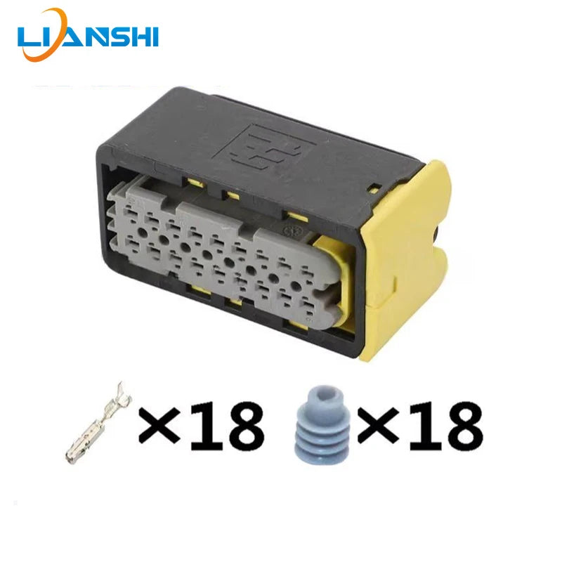 2-1563759-1 2-1564407-1 Applicable automotive connectors, 18-hole male and female connectors with terminal wire harness plugs