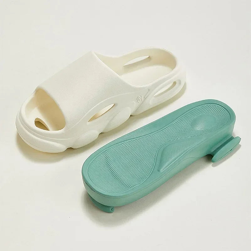 EVA Men's Summer Sandals Fashion Soft Cloud House Platform Slides Unisex Outdoor Non-slip Beach Shoes Men Bathroom Slippers Amag