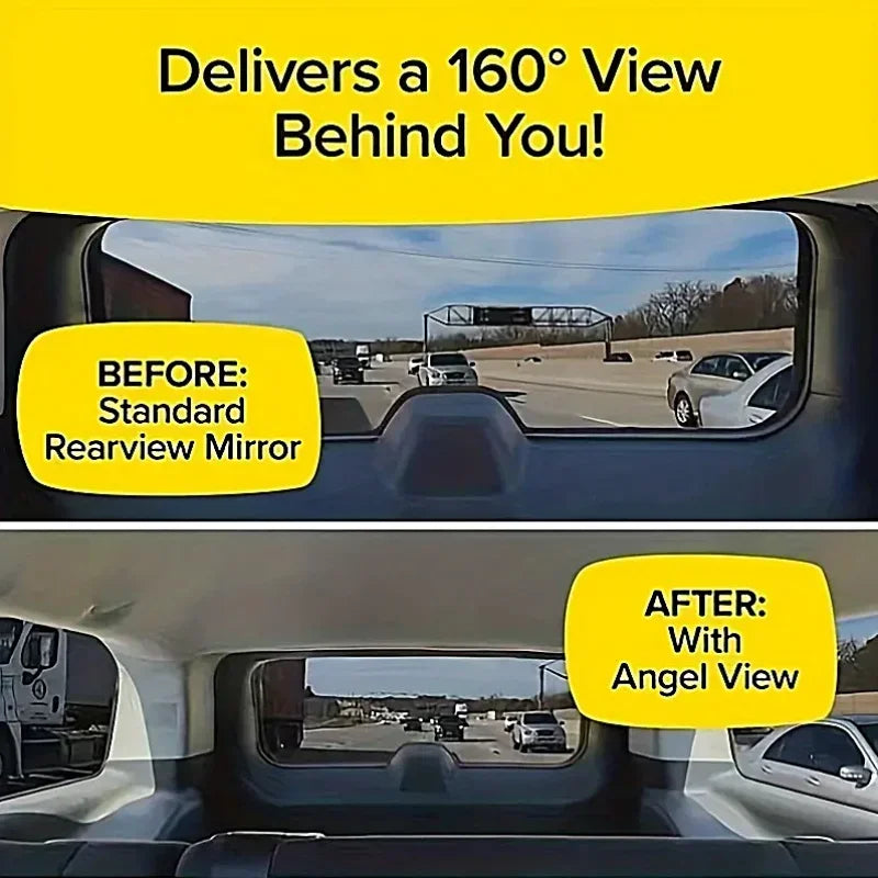 Curved Rearview Blind Spot Mirror Enhanced Field of View Curved Blind Spot Mirror HD Glass Wide Angle Mirror for Car Truck Amagi