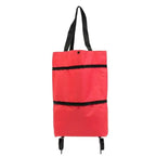 Foldable Portable Hand-Pulled Shopping Cart Vegetable Buying Waterproof Trolley Small Pushcart Handy Wheel Handbag Shopping Amag