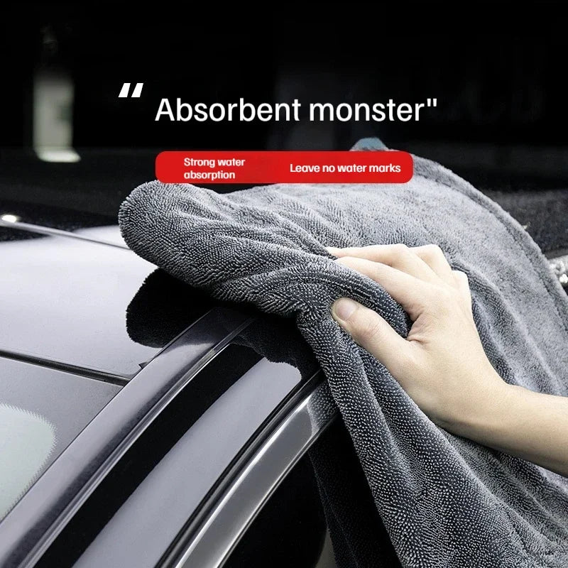 Car Wash Towel 1200gsm Microfiber Double-Sided Ultra Absorbent Car Wash Cloth Cleaning Drying Towel Washing Accessories Amagi