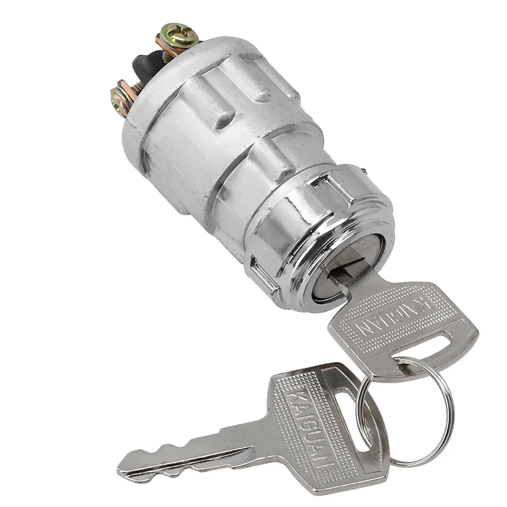 Car Boat Motorcycle Ignition Starter Switch 3 Position W/ 2 Key ON /OFF /Start Switch Lock Starter Switch