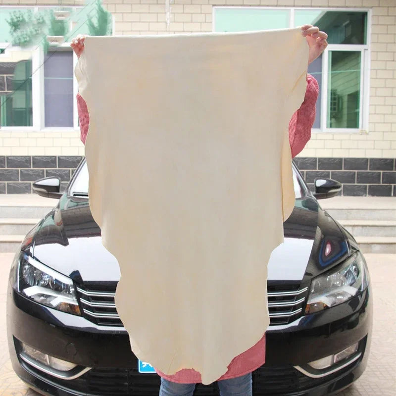 Car Wash Towel Chamois Clean Towel Natural Genuine Leather Cloth Auto Home Motorcycle Washing Care Quick Dry Super Absorbent Ama