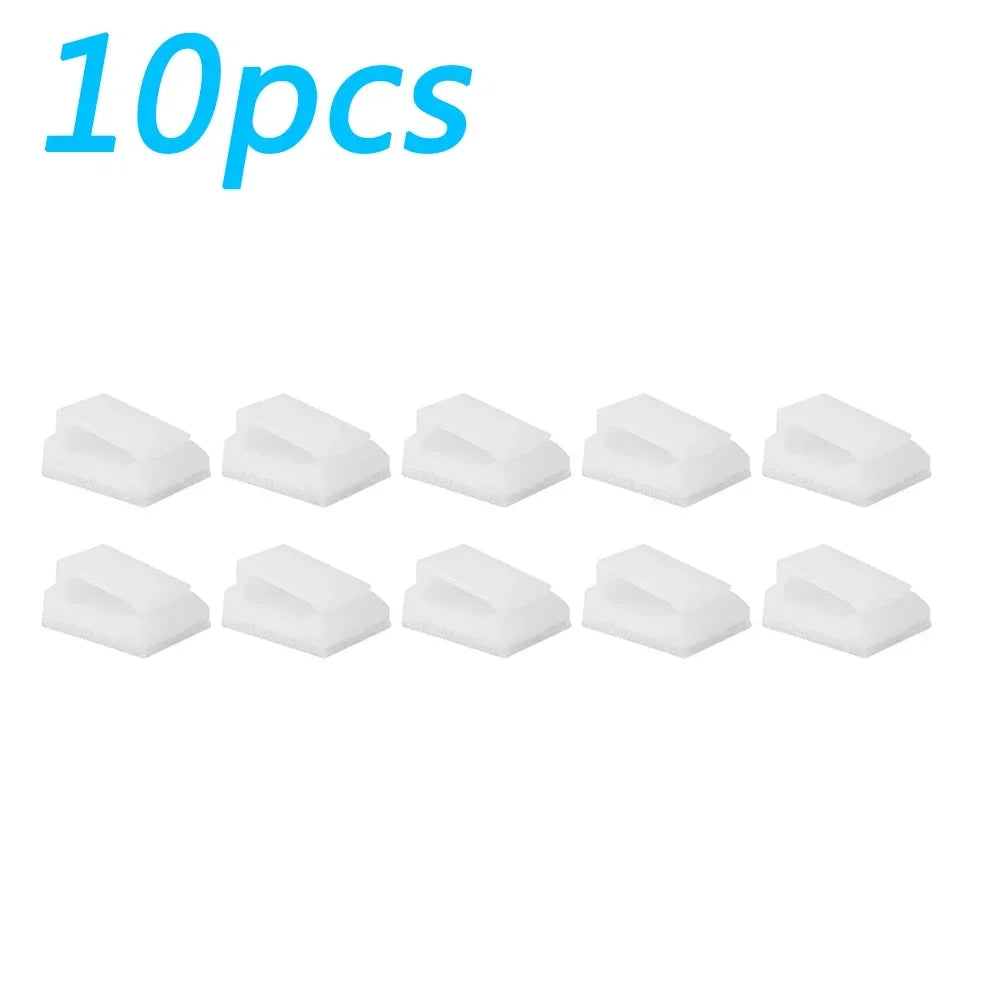 1-100Pcs Cable Clips Organizer Car Dashboard Self-Adhesive Drop Wire Holder Cord Manager Car Fixed Clamp Wire Clip Accessories