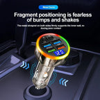 200W Car Charger 6 Ports Fast Charging with Digital Display PD QC3.0 USB C Quick Charging Adapter for IPhone Samsung Xiaomi Amag