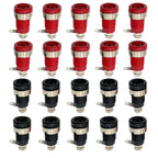20PCS 4mm Banana Socket 32A Panel Mount Female Connectors, Insulated Safety Binding Post Jacks, 5 Colors for DIY Projects