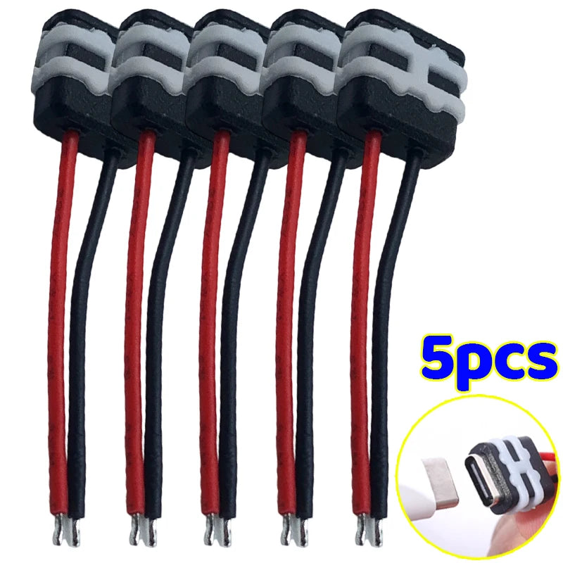 2Pin Waterproof USB C Female Socket Panel Mount Connector for Auto Smart Devices Household Appliances Medical Equipment  5/1pcs