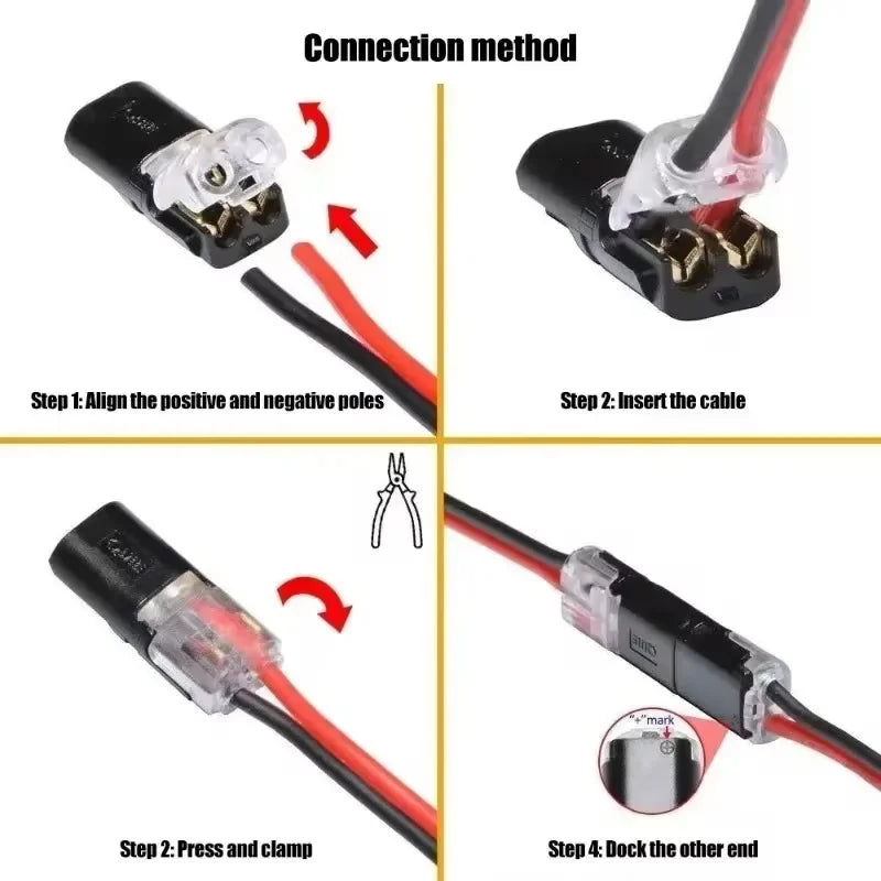 20/1pcs 2 Pin Way Plug Electrical Connector Wire Cable Automotive Strip Terminal Connection Car Waterproof Electrical Connector