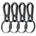 4Pcs Metal Carabiner Shape Key Ring Keyring Carabiner Clip Keychain Holder Clips Hook Holder Organizer for Car Keys Finder Amagi